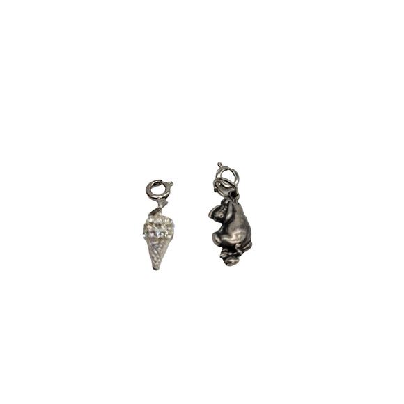 Ice Cream Cone & Eyeore Charm Pendant Bracelet Fashion Jewelry - Picture 1 of 3